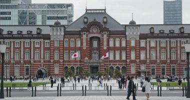 Tokyo, Japonya - 27 Haziran 2019: Tokyo İstasyonu