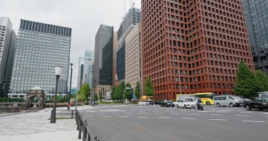 Tokyo, Japonya - 30 Haziran 2019: Tokyo iş bölgesi 