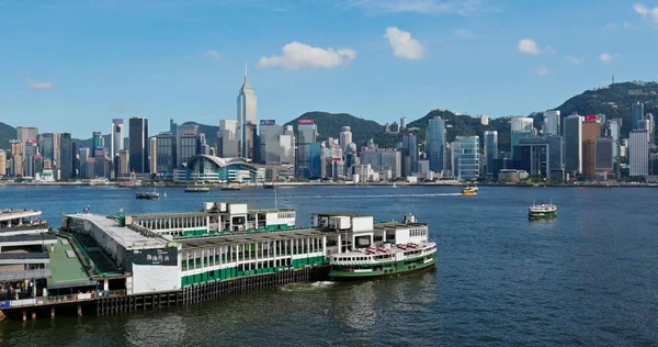 Victoria Harbor Hongkong Juli 2019 Hongkong Skyline — Stockfoto