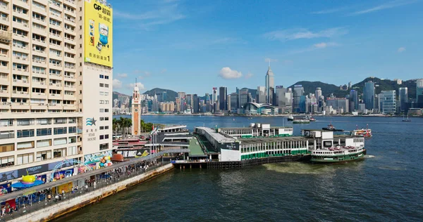 Victoria Harbor Hongkong Juli 2019 Hongkong Skyline — Stockfoto