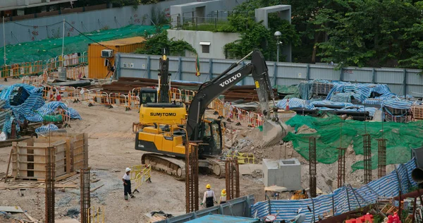 Kai Tak Hong Kong Sierpnia 2019 Plac Budowy Hongkongu — Zdjęcie stockowe