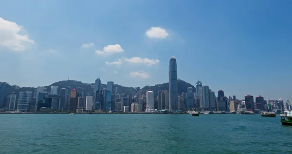 Гавань Виктория Гонконг Сентября 2019 Года Центр Гонконга — стоковое фото