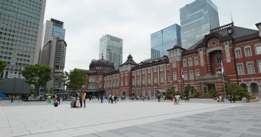 Tokyo, Japonya - 29 Haziran 2019: Tokyo İstasyon Binası