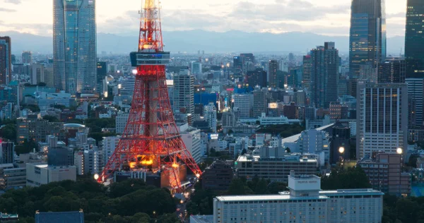 Tokio Japan Juli 2019 Tokio Stad Straat Bij Zonsondergang — Stockfoto