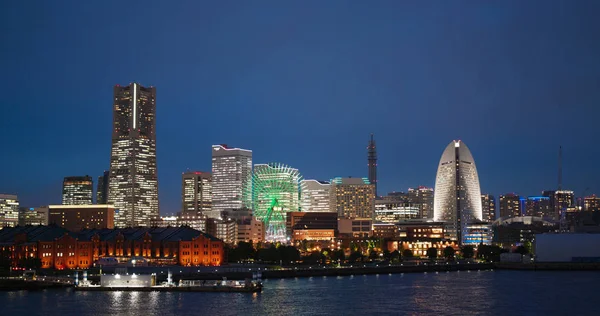 Yokohama, Japonya - 09 Temmuz 2019: Yokohama Şehir Koyu