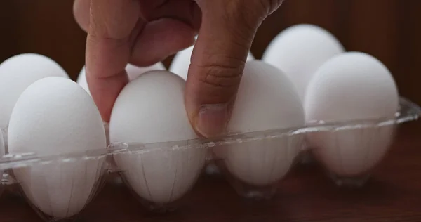 Paquete Huevos Pollo Blanco — Foto de Stock
