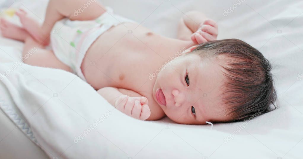 Asian new born baby sleeping