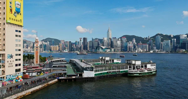 ビクトリアハーバー 2019 香港スカイライン — ストック写真