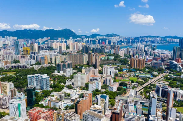 Mong Kok Hong Kong Septiembre 2019 Vista Superior Ciudad Hong — Foto de Stock