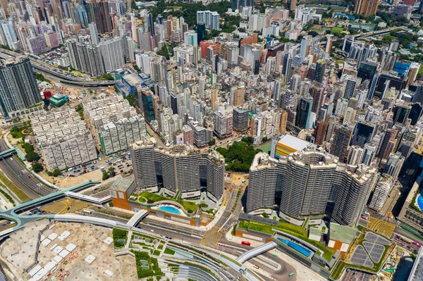 Mong Kok Hong Kong September 2019 Obere Ansicht Der Stadt — Stockfoto