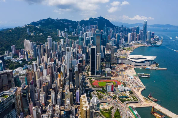 Isla Hong Kong Hong Kong Septiembre 2019 Vista Superior Ciudad —  Fotos de Stock