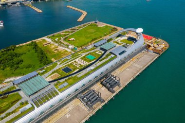 Kai Tak, Hong Kong - 06 Eylül 2019: Hong Kong 'da seyir terminali