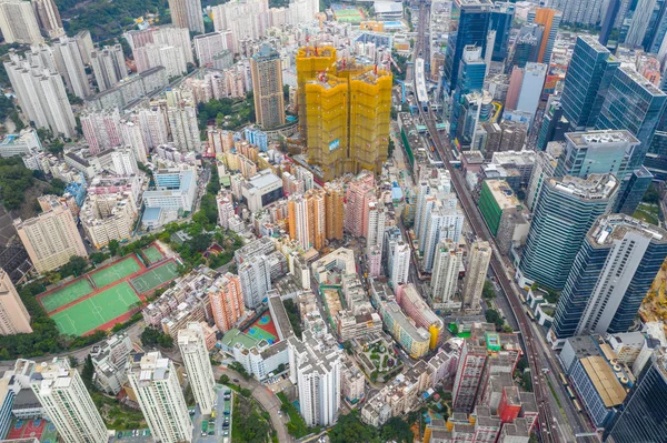 クントン 2019 香港の街のトップビュー — ストック写真