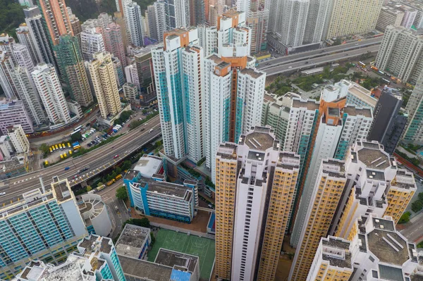 Sai Wan Hong Kong Augusti 2019 Ovanifrån Hongkong — Stockfoto