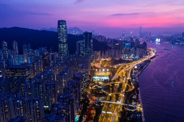 Tai Koo Hong Kong Agosto 2019 Veduta Aerea Della Città — Foto Stock