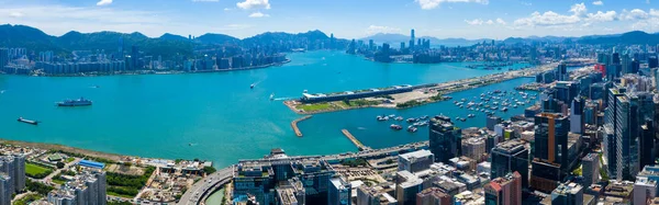 Hong Kong Września 2019 Drone Przelatują Nad Hongkongiem — Zdjęcie stockowe