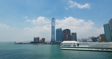 Victoria Limanı, Hong Kong - 07 Eylül 2019: Hong Kong