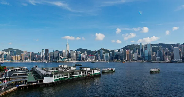 Victoria Harbour Hongkong Juli 2019 Hongkong Wahrzeichen — Stockfoto
