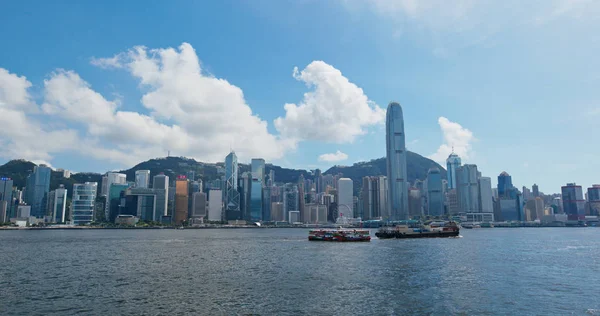 Victoria Harbor Hongkong Juli 2019 Hongkongs Hamn — Stockfoto