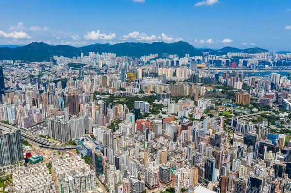 Mong Kok Hong Kong Septiembre 2019 Vista Superior Ciudad Hong —  Fotos de Stock