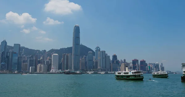 Victoria Harbor Hong Kong Settembre 2019 Hong Kong Centro Città — Foto Stock