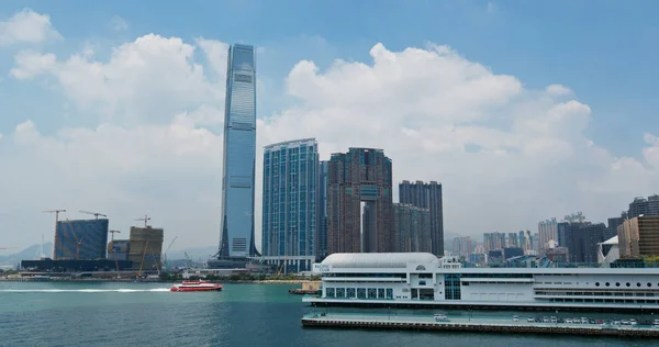 Victoria Harbor Hong Kong Szeptember 2019 Hong Kong Mérföldkő — Stock Fotó
