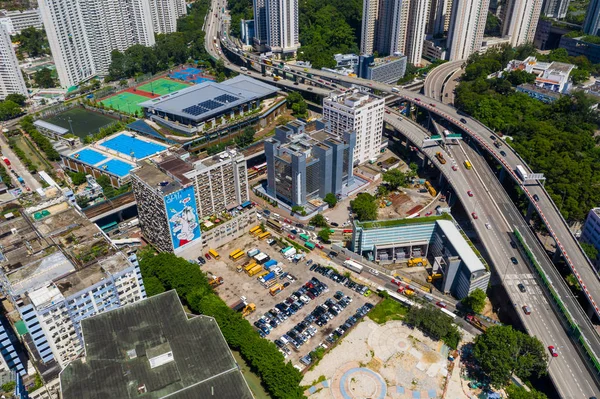 Kwun Tong Hongkong Września 2019 Widok Miasto Hongkong — Zdjęcie stockowe