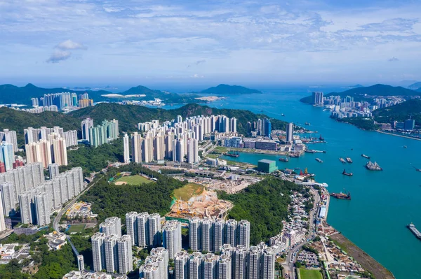 Kwun Tong Hong Kong Septiembre 2019 Vista Aérea Ciudad Hong —  Fotos de Stock