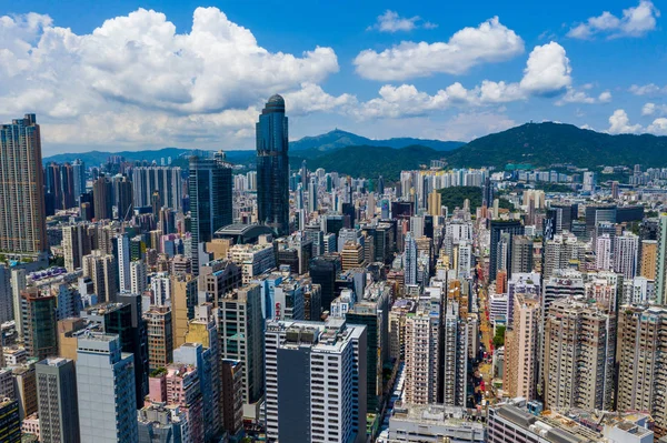 Mong Kok Hong Kong Setembro 2019 Vista Superior Cidade Hong — Fotografia de Stock