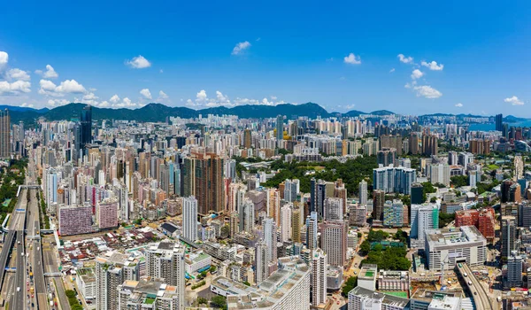 Mong Kok Hong Kong Septiembre 2019 Vista Superior Ciudad Hong —  Fotos de Stock