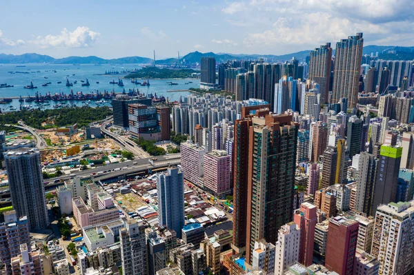 Yau Tei Hong Kong Septiembre 2019 Vista Superior Ciudad Del — Foto de Stock
