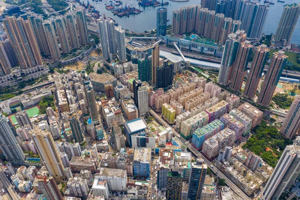 West Kowloon Hong Kong Septiembre 2019 Vista Superior Ciudad Hong —  Fotos de Stock