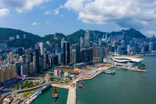 Isla Hong Kong Hong Kong Septiembre 2019 Vuelo Con Drones —  Fotos de Stock