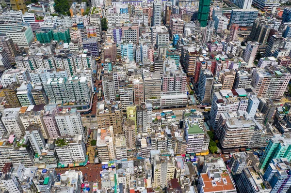 Sham Shui Hong Kong September 2019 Flygfoto Över Hongkong Stad — Stockfoto