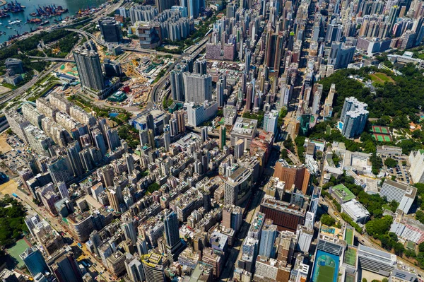 Yau Tei Hong Kong Вересня 2019 Top View Hong Kong — стокове фото