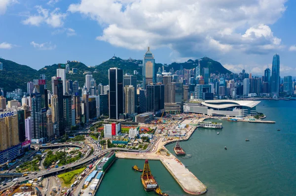 Hong Kong Island Hongkong Září 2019 Pohled Shora Ostrov Hong — Stock fotografie