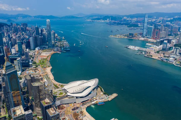 Insel Hongkong Hongkong September 2019 Luftaufnahme Der Insel Hongkong — Stockfoto