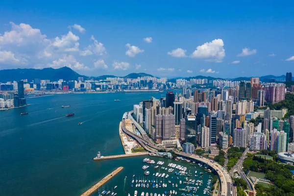 Causeway Bay Hong Kong Septiembre 2019 Vista Aérea Isla Hong —  Fotos de Stock