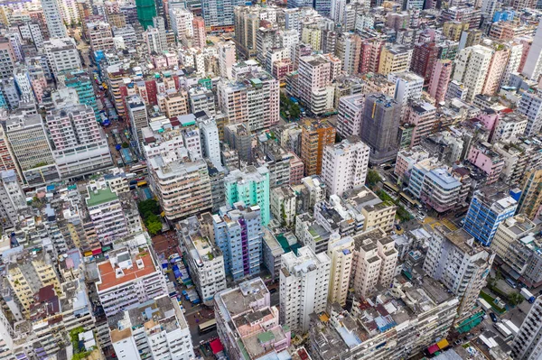Sham Shui Hongkong Września 2019 Widok Lotu Ptaka Miasto Hongkong — Zdjęcie stockowe