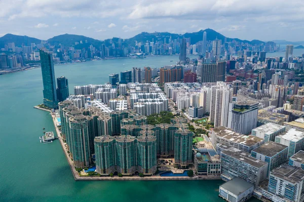 Hung Hom Hong Kong Septiembre 2019 Vista Superior Del Horizonte —  Fotos de Stock