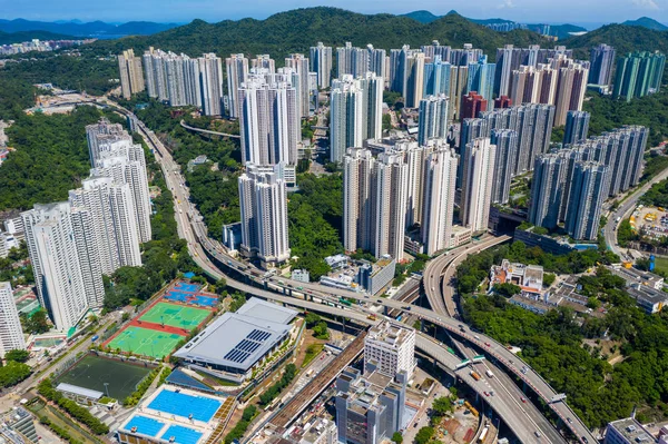 Choi Hung Hong Kong Septiembre 2019 Vista Aérea Ciudad Hong —  Fotos de Stock