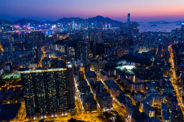 Kowloon City Hong Kong September 2019 Ovanifrån Hong Kong City — Stockfoto