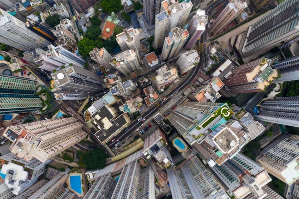 Central Hong Kong Settembre 2019 Vista Dall Alto Della Città — Foto Stock