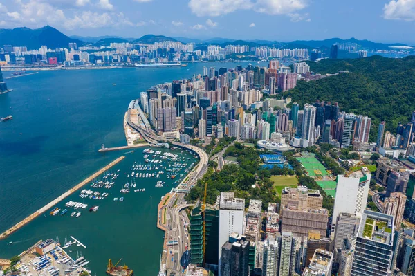 Causeway Bay Hong Kong Septiembre 2019 Vista Superior Isla Hong —  Fotos de Stock