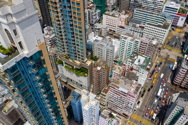 Sham Shui Hong Kong Setembro 2019 Vista Superior Cidade Hong — Fotografia de Stock