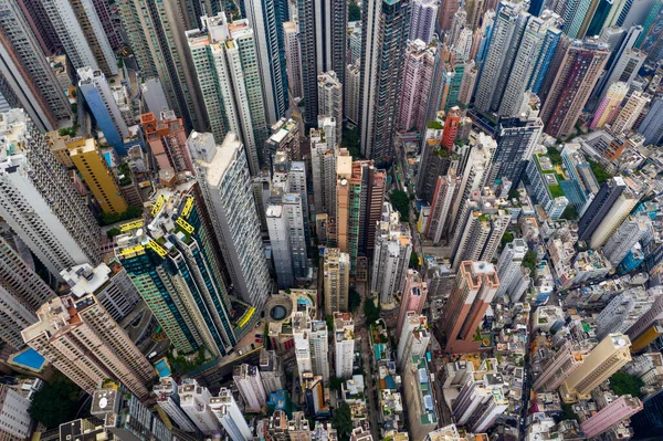 Central Hong Kong Septiembre 2019 Vista Aérea Ciudad Hong Kong — Foto de Stock