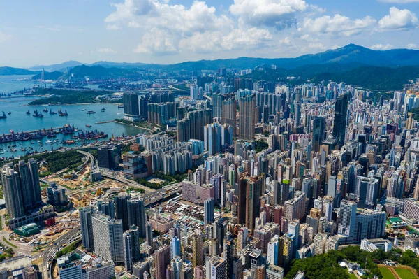 Yau Tei Hong Kong Septiembre 2019 Vista Superior Ciudad Hong —  Fotos de Stock