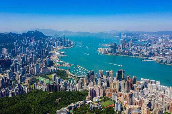 Hong Kong, Hong Kong, 22 de septiembre de 2019: Vistas superiores de Hong Kong ci —  Fotos de Stock