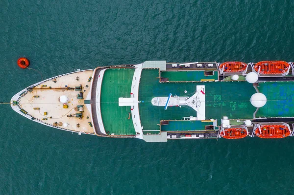 Kwun Tong Hong Kong Juni 2019 Kreuzfahrtschiff Von Oben — Stockfoto