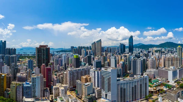 Mong Kok Hong Kong September 2019 Drohnenflug Über Hong Kong — Stockfoto